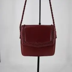 Nina Ricci ニナリッチ　ショルダーバック　 ボルドー　　編み込み