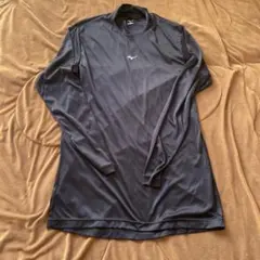 Mizuno ダークグレー 長袖アンダーシャツ野球大きいサイズXO