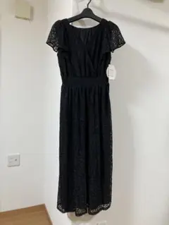 前後2WAY ブラック レース ワンピース フリルスリーブ　新品未使用