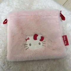 ハローキティ ファーポーチ ピンク