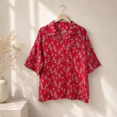 未使用 H&M DIVIDED 花柄オーバーサイズシャツ 36のサムネイル