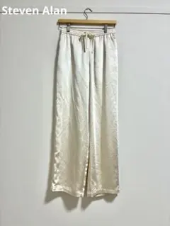 スティーブンアラン　サテン ワイドパンツ アイボリー イージーパンツ