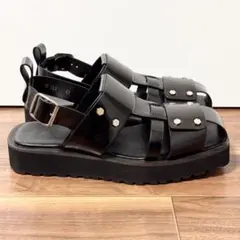 【送料無料】WESTBOY 厚底レザー グルカサンダル 厚底ダッドスニーカー
