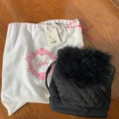 Rady キルティングフェザーリュック 黒