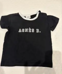 【B級品】agnès b. ロゴTシャツ 半袖　黒　90cmのサムネイル