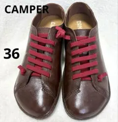 Camper カンペール ペウカミ スニーカー レッド レザー ローカット 23