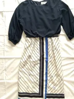 AG by aquagirl ドッキングワンピース　スカーフ柄　S