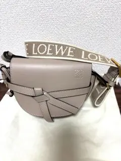 LOEWE ゲートデュアルバッグミニ ベージュ 保存袋付き - メルカリ