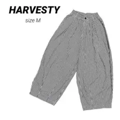 美品！HARVESTY ストライプ サーカスパンツ ネイビー ホワイト 1