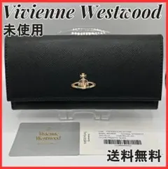 新品 未使用 Vivienne Westwood 黒 長財布 シンプル 折財布 - メルカリ