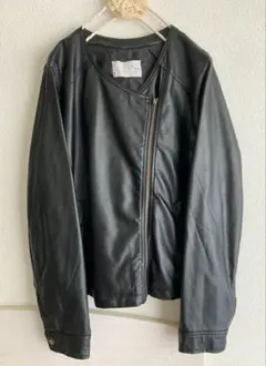 オシャレウォーカー　ノアール　n'Or フェイクレザー　ノーカラージャケット