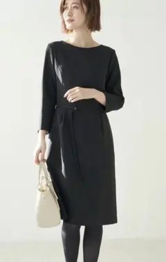 新品タグ付き⭐︎セットアップ対応/ストレッチ9分丈ワンピース　36