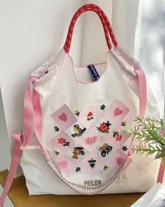 新品 ボールアンドチェーン フェイラー アヒル刺繍 エコバッグ グレー