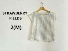 STRAWBERRY FIELDS バックフリルブラウス　水玉　2(M) 白のサムネイル