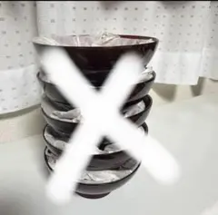 楽うた様専用　 漆器 椀 5個セット 赤黒金模様 同品3点購入で1000円引き