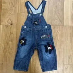 DOUBLE.B デニムオーバーオール 80