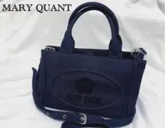 MARY QUANT マリクワ 2way デニム ハンド ショルダーバッグ 軽量