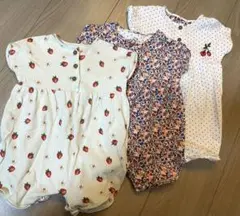 NEXT ベビー 半袖ロンパース セット 3-6 70 女の子 いちご ドット