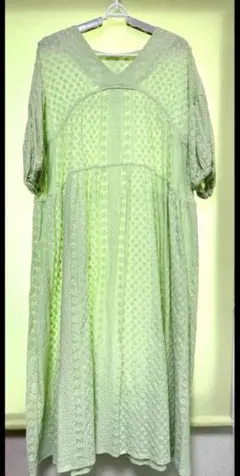 coca ロングワンピース　グリーン