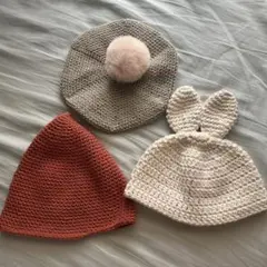 帽子　ハンドメイド　3つセット