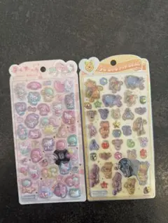 うるちゅる POP シール ディズニープーさん　サンリオキャラクター　2枚セット