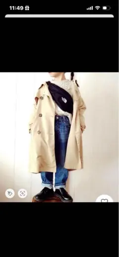 春　入学式　グローバルワークトレンチコート