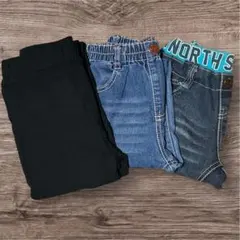 3枚セット キッズ 長ズボン デニム 130cm 110cm 保育園 洗い替え