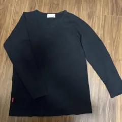 美和織製 炭黒 ラグラン9分袖長袖カットソー　日本製綿100厚手　サイズ2