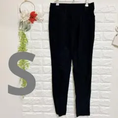 美品✨スキニーパンツ S レギンス 黒 ブラック レディース ウエストゴム