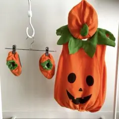 ハロウィン　Halloween キッズ　仮装　パンプキン　カボチャ　衣装