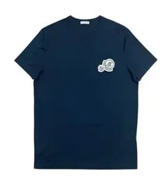 ☆国内正規品☆モンクレール☆ダブルロゴ☆ワッペンTシャツ☆濃紺
