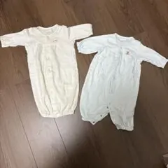ミキハウス 長袖ロンパース 50-60cm 2点セット