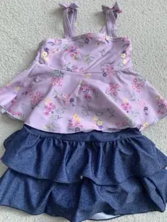 女の子 花柄 水着 100cm