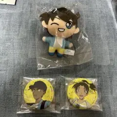 名探偵コナン 缶バッジ ぬいぐるみ ラッキーくじ 工藤新一 服部平次 遠山和葉
