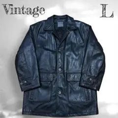 【希少】90'S vintage 羊革　レザージャケット　ブラック　キルティング