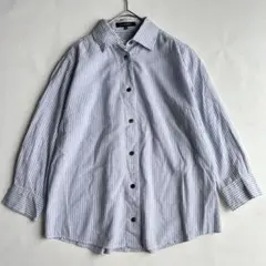 LAUTREAMONT 七分袖 ストライプ シャツ 38 柔らか素材