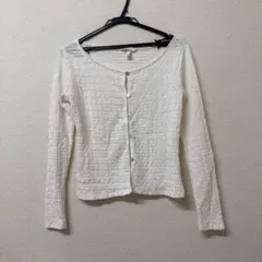 ☆美品☆ H&M ホワイト 長袖カーディガン XS