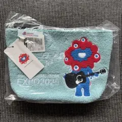 完売品❗️【新品未開封】大阪万博　ミャクミャク　さがら刺繍　ポーチ✳︎ブルー　水色