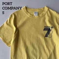 ＊アメリカユーズド商品 ポートカンパニー イエローコットンTシャツ