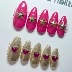 【SALE】ネイルチップ　つけ爪　ラメ　ギャル　海外　y2k クリスマス