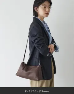 russet ラシット　レザーショルダーバッグ　ブラウン　ロングショルダーのみ