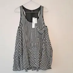 新品 Heather ストライプ ノースリーブ チュニックのサムネイル