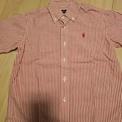 Ralph Lauren 半袖シャツ 110サイズ 赤と白のストライプ