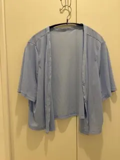 SHEIN 半袖 カーディガン ライトブルー XL 大きいサイズ