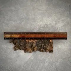 075. - Wood Ruler - 花梨紅白 アルミアンドウッド定規のサムネイル