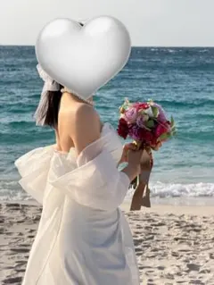 【ブートニアつき】ウェディング前撮り　アーティシャルフラワー造花ブーケ