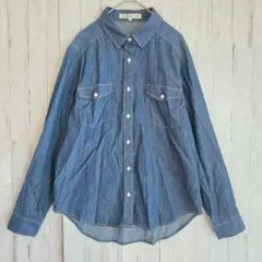 キューティーブロンド　デニム　シャツ　綿100%　長袖　羽織り　M　カジュアル