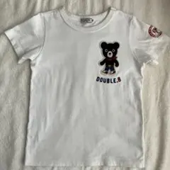 ミキハウス　ダブルビー ワッペン 刺繍 Tシャツ 120cm 日本製　レア