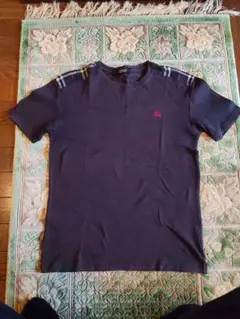 バーバリー　ネイビー チェック柄 Tシャツ