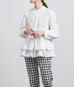 UNITED ARROWS アローズ タフタティアードワンピース ノースリーブ